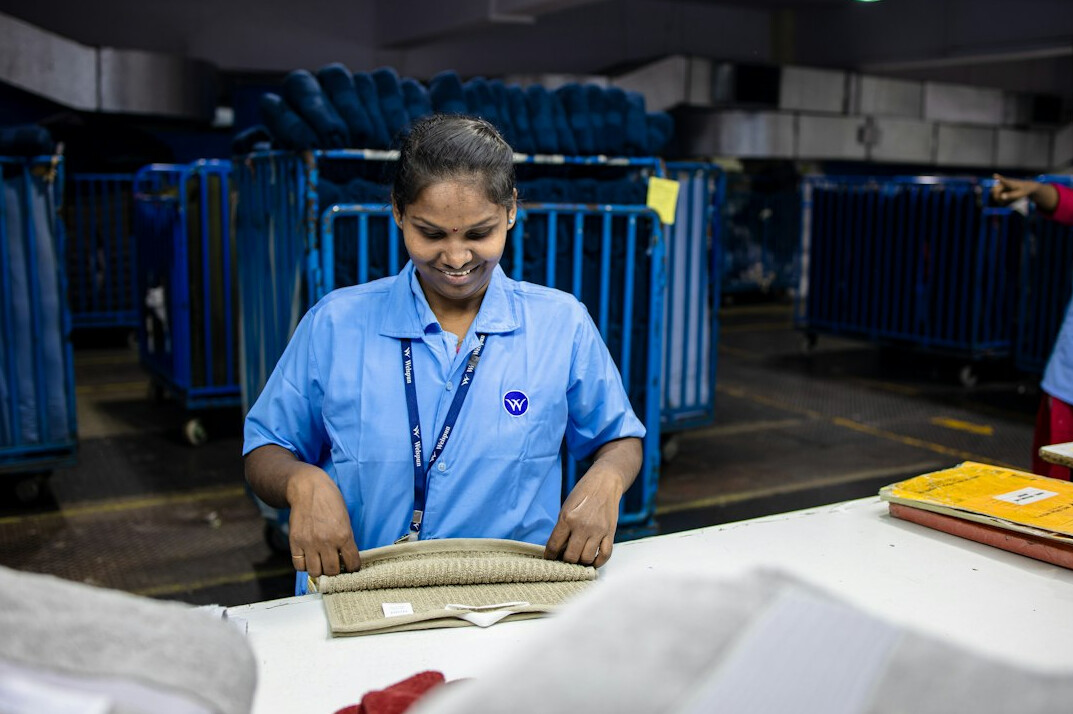 store manager reviewing reports