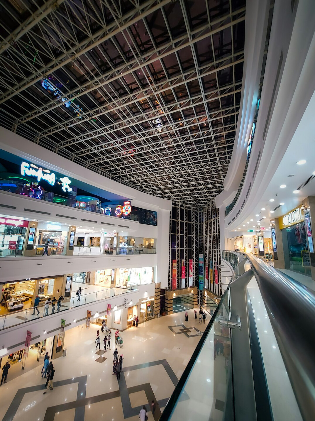 mall security guard checking cameras